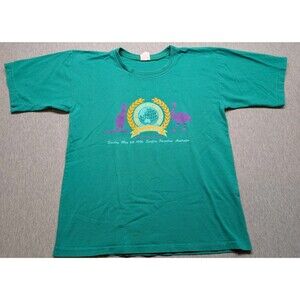 Vintage World Cup Triathlon Golf Coast Australiaay 6th 1990 Green Shirt Sleeve